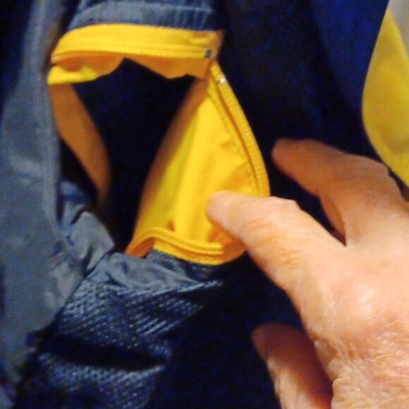 Round Tree & York Y2K Windbreaker Yellow & Blue Sportwear Packable Jacket M - Picture 9 of 12